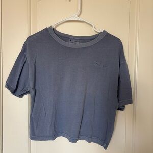 Champion Blue Washed Cropped T-Shirt